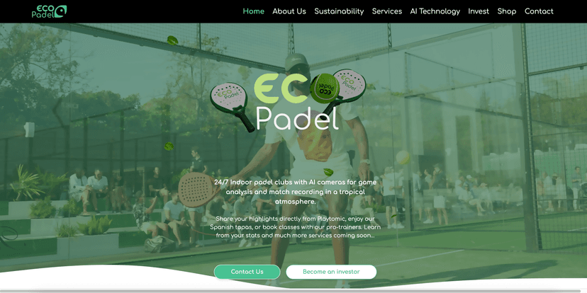 Padel Business Website and E-commerce