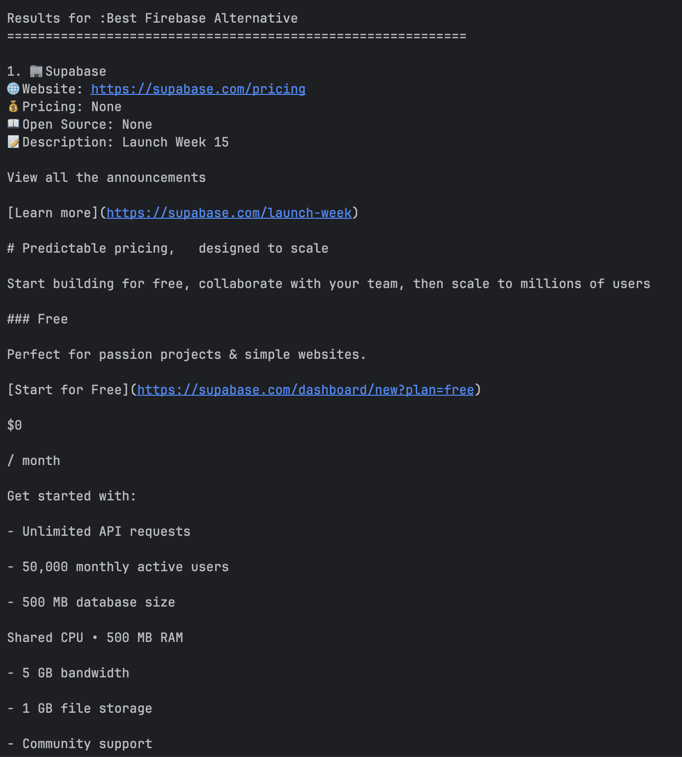Developer Tool Analysis Agents screenshot